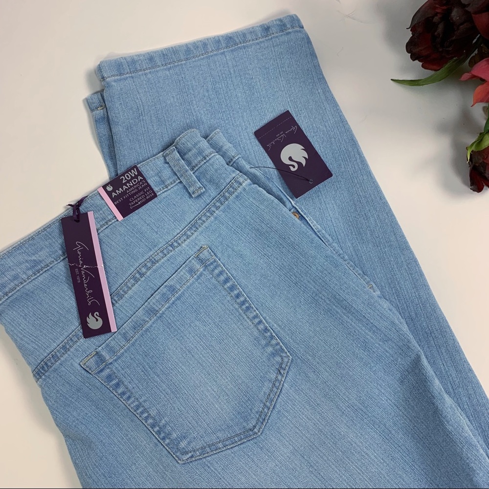 🆕 Gloria Vanderbilt womens denim jeans light blue